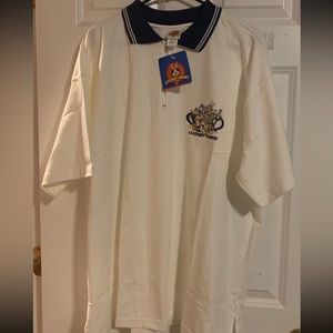 NWT Vintage Men's XL Looney Tunes Zip Up Polo